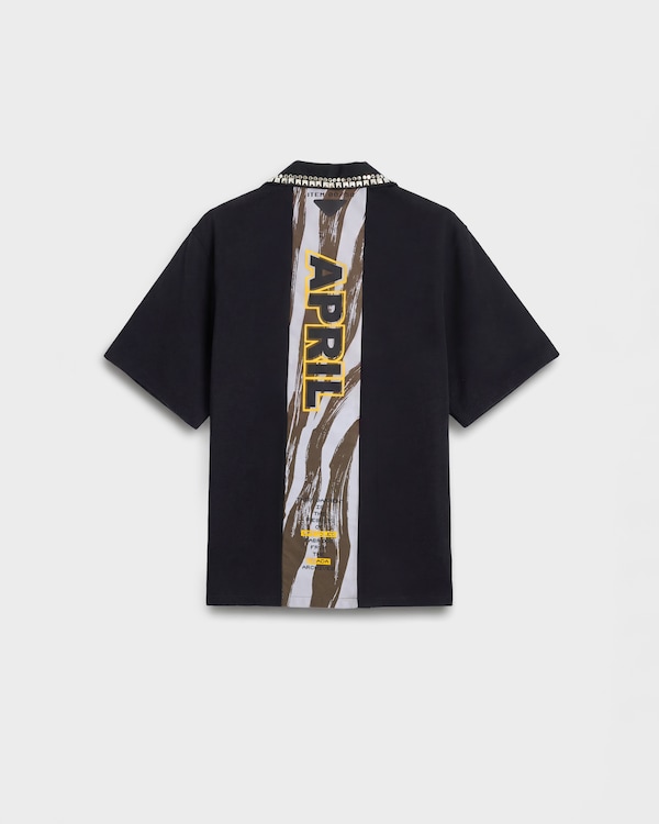 Timecapsule printed cotton shirt with studs - Black Timecapsule printed cotton shirt with studs - Black