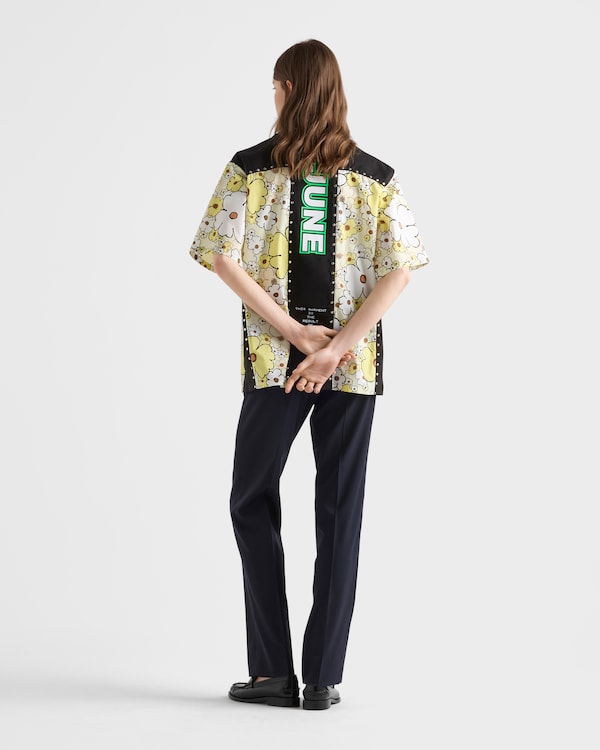 Timecapsule printed cotton shirt with studs - Black Timecapsule printed cotton shirt with studs - Black