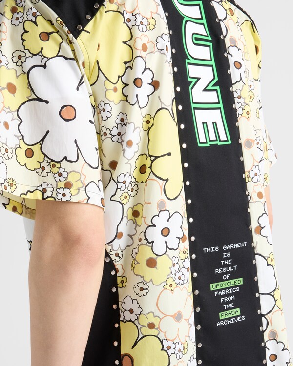 Timecapsule printed cotton shirt with studs - Black Timecapsule printed cotton shirt with studs - Black