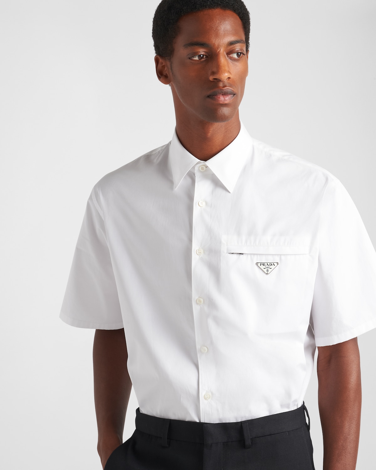 Prada White Cotton Pattern Shirt main image 0