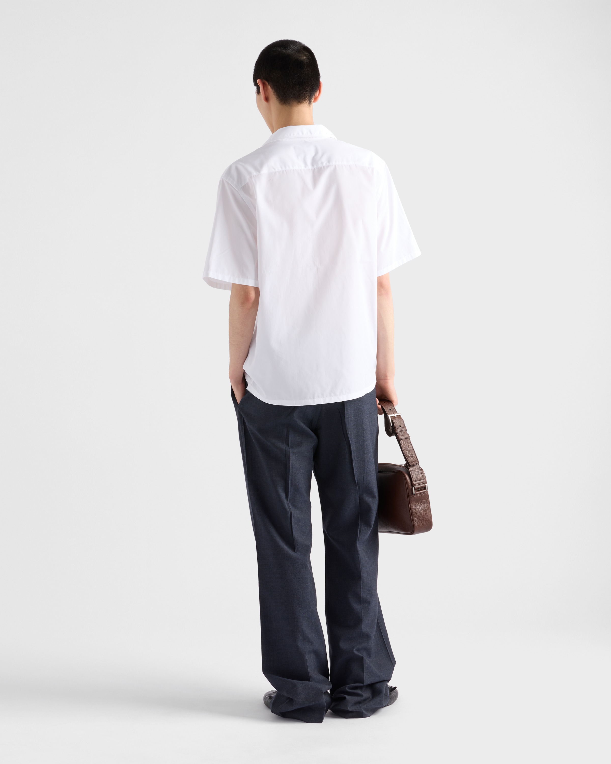 White Cotton bowling shirt | PRADA
