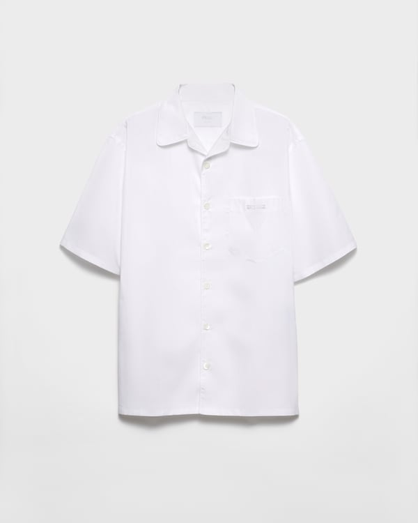 Camicia bowling in cotone Bianco | PRADA