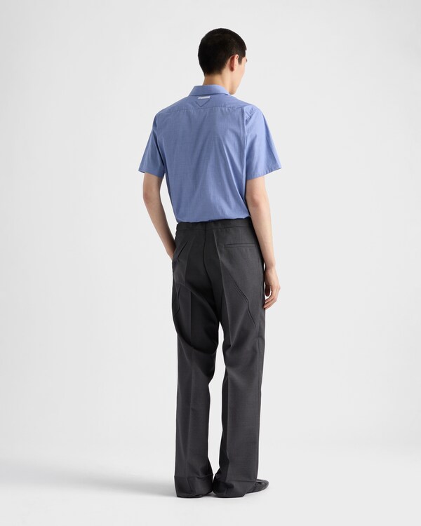 Short-sleeved cotton shirt - Navy Short-sleeved cotton shirt - Navy