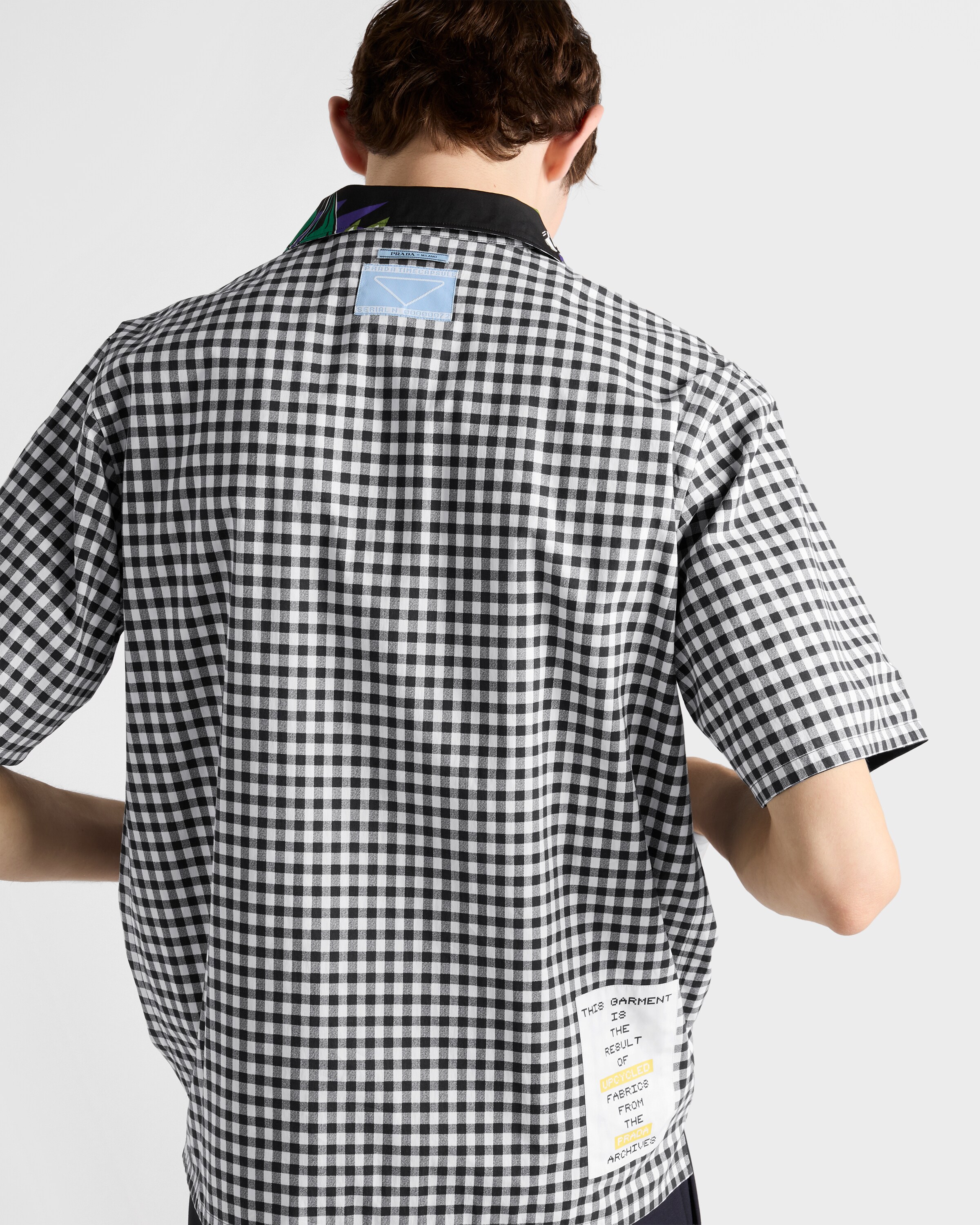 Emerald Green Timecapsule Printed Cotton Shirt | PRADA