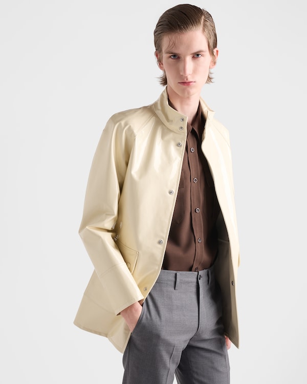 Short-sleeved technical fabric shirt - Cocoa Brown Short-sleeved technical fabric shirt - Cocoa Brown