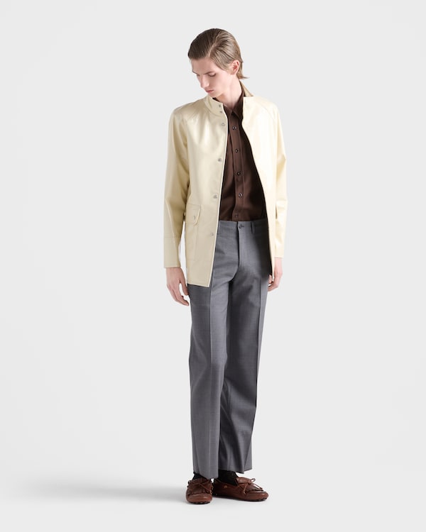 Short-sleeved technical fabric shirt - Cocoa Brown Short-sleeved technical fabric shirt - Cocoa Brown