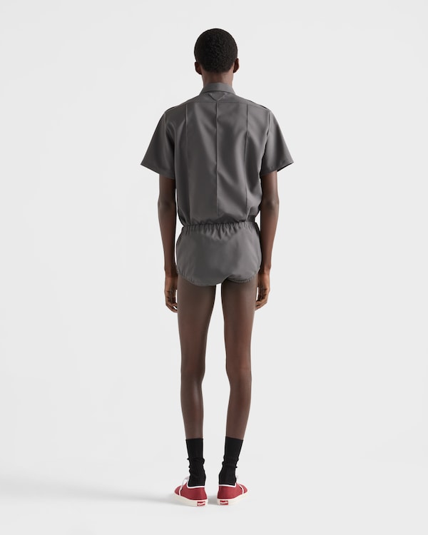 Short-sleeved technical fabric shirt - Iron Gray Short-sleeved technical fabric shirt - Iron Gray