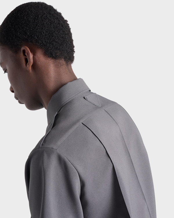 Short-sleeved technical fabric shirt - Iron Gray Short-sleeved technical fabric shirt - Iron Gray