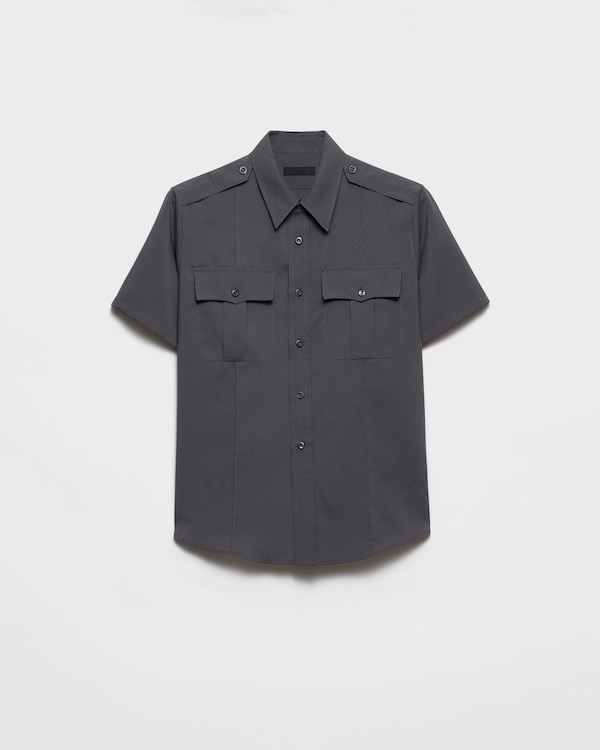 Short-sleeved technical fabric shirt - Iron Gray Short-sleeved technical fabric shirt - Iron Gray