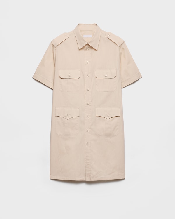 Short-sleeved cotton shirt - Natural Short-sleeved cotton shirt - Natural