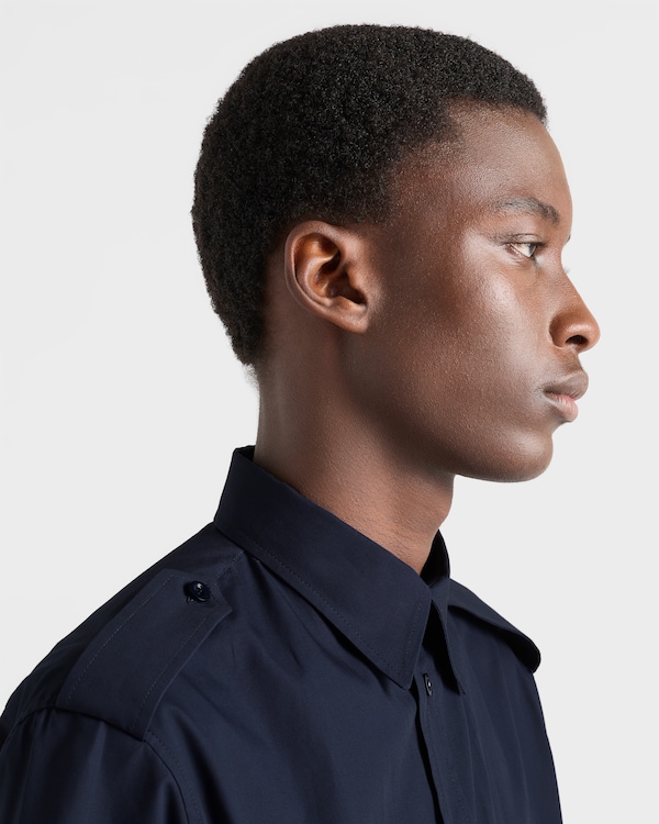 Chemise à manches courtes en coton - Bleu Chemise à manches courtes en coton - Bleu