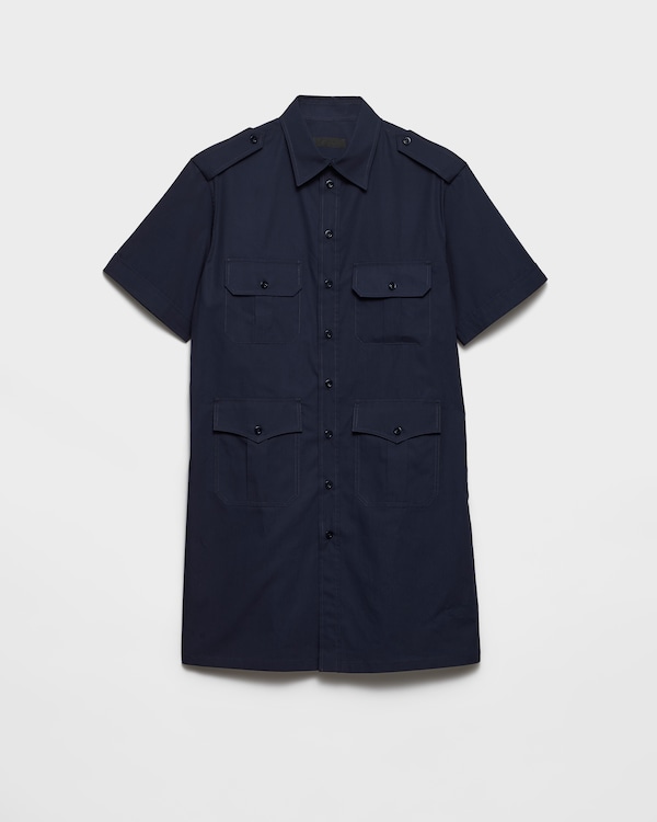 Chemise à manches courtes en coton - Bleu Chemise à manches courtes en coton - Bleu