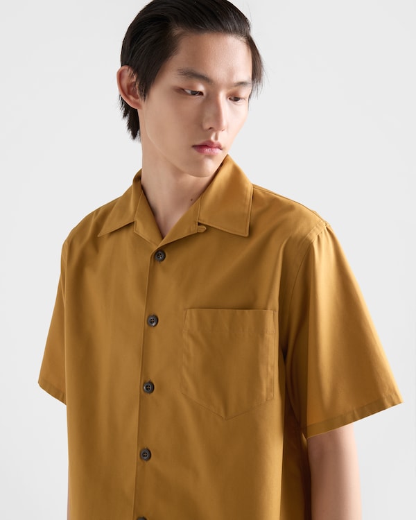 Cotton blend fringed bowling shirt - 토파즈 Cotton blend fringed bowling shirt - 토파즈