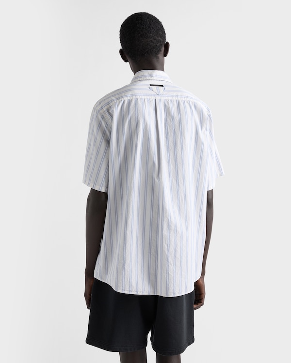 Cotton shirt - Ivory/Periwinkle Blue Cotton shirt - Ivory/Periwinkle Blue
