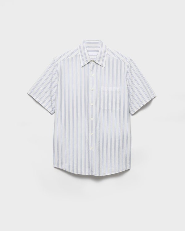 Cotton shirt - Ivory/Periwinkle Blue Cotton shirt - Ivory/Periwinkle Blue