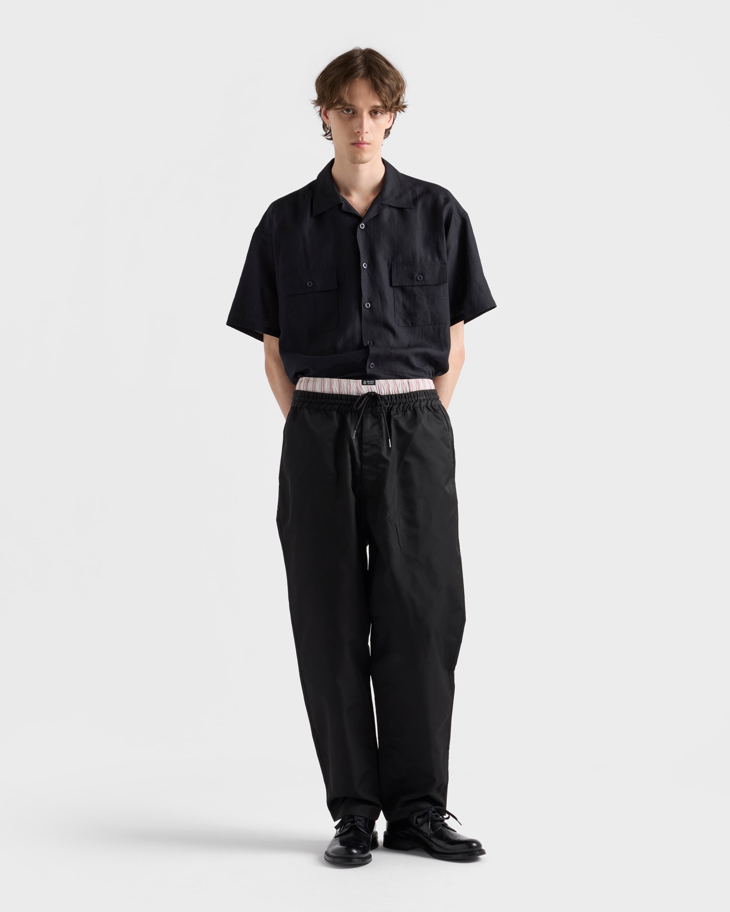 Black Linen shirt | PRADA - United States