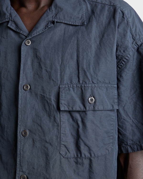 Cotton blend shirt - Navy Cotton blend shirt - Navy