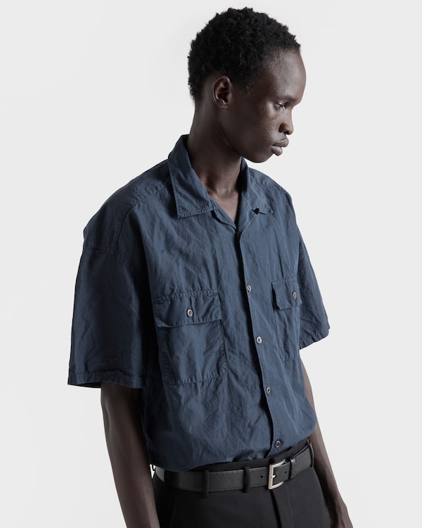 Cotton blend shirt - Navy Cotton blend shirt - Navy