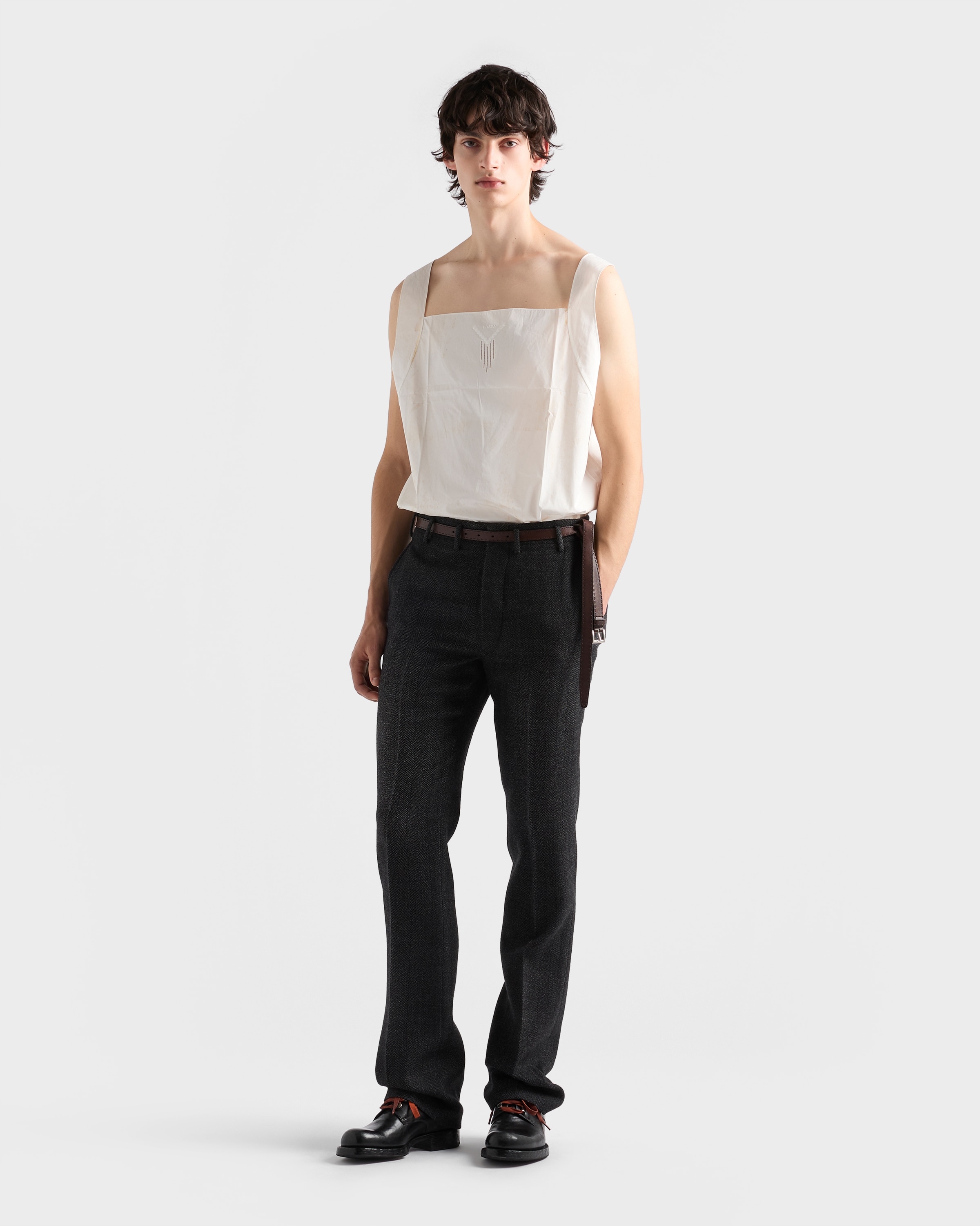 White Cotton Top | PRADA - United States