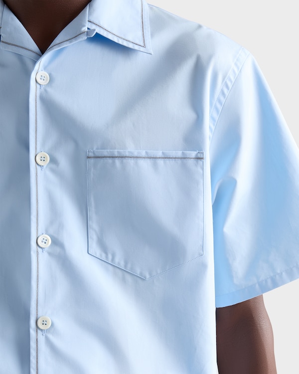 Short-sleeved cotton shirt - Sky Blue Short-sleeved cotton shirt - Sky Blue