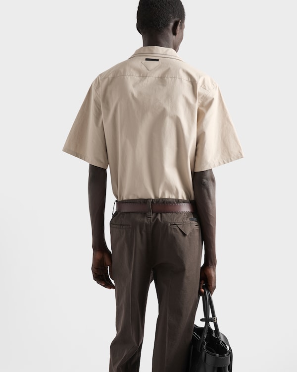 Short-sleeved cotton shirt - Limestone Short-sleeved cotton shirt - Limestone