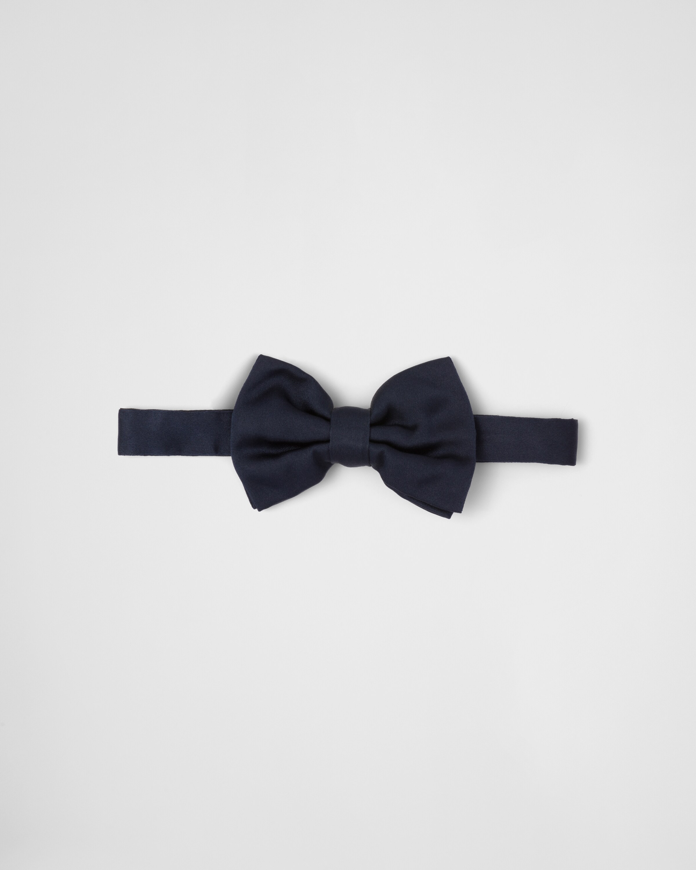 Prada Silk Bow Tie In Navy