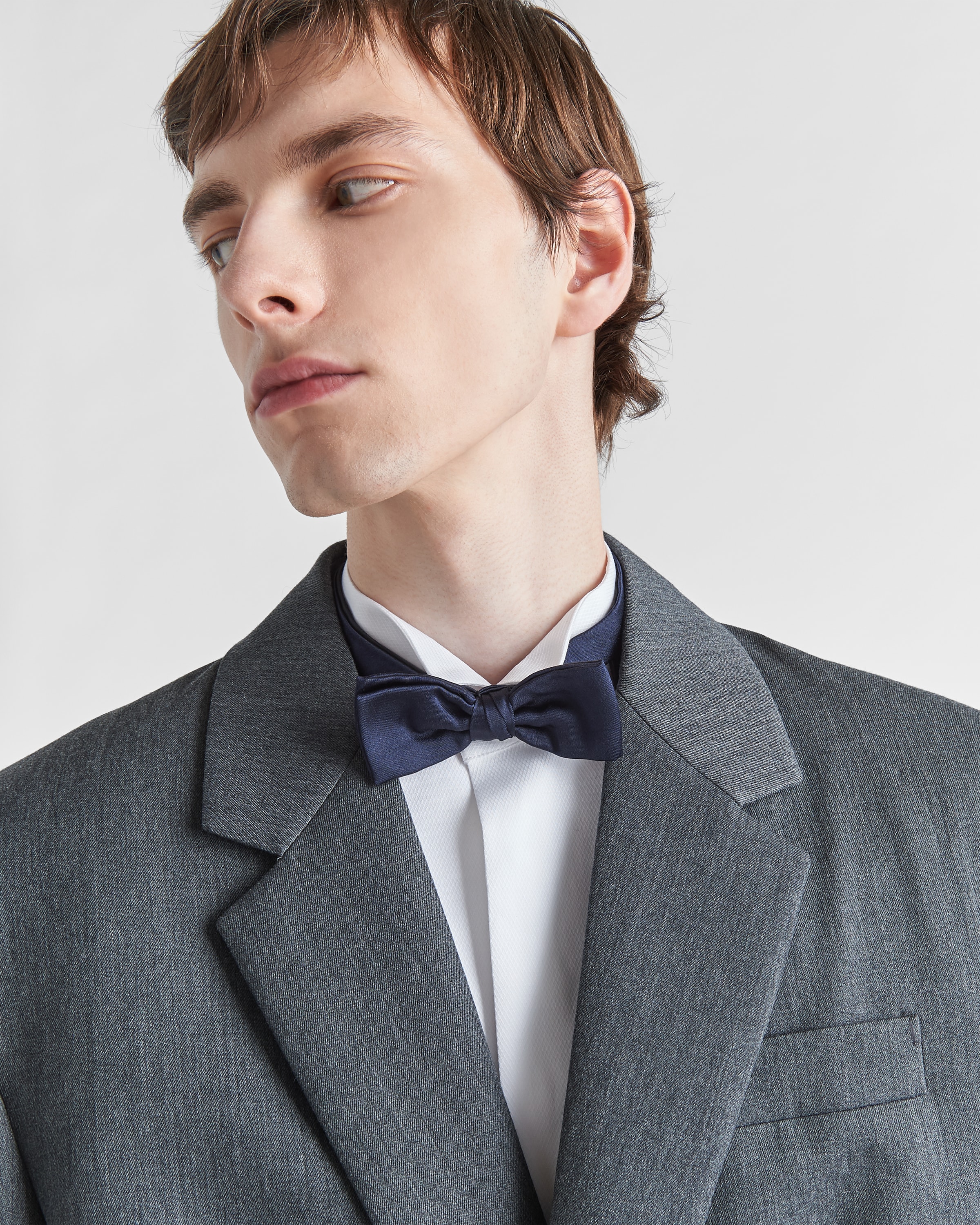 Navy Satin Bow-tie | PRADA