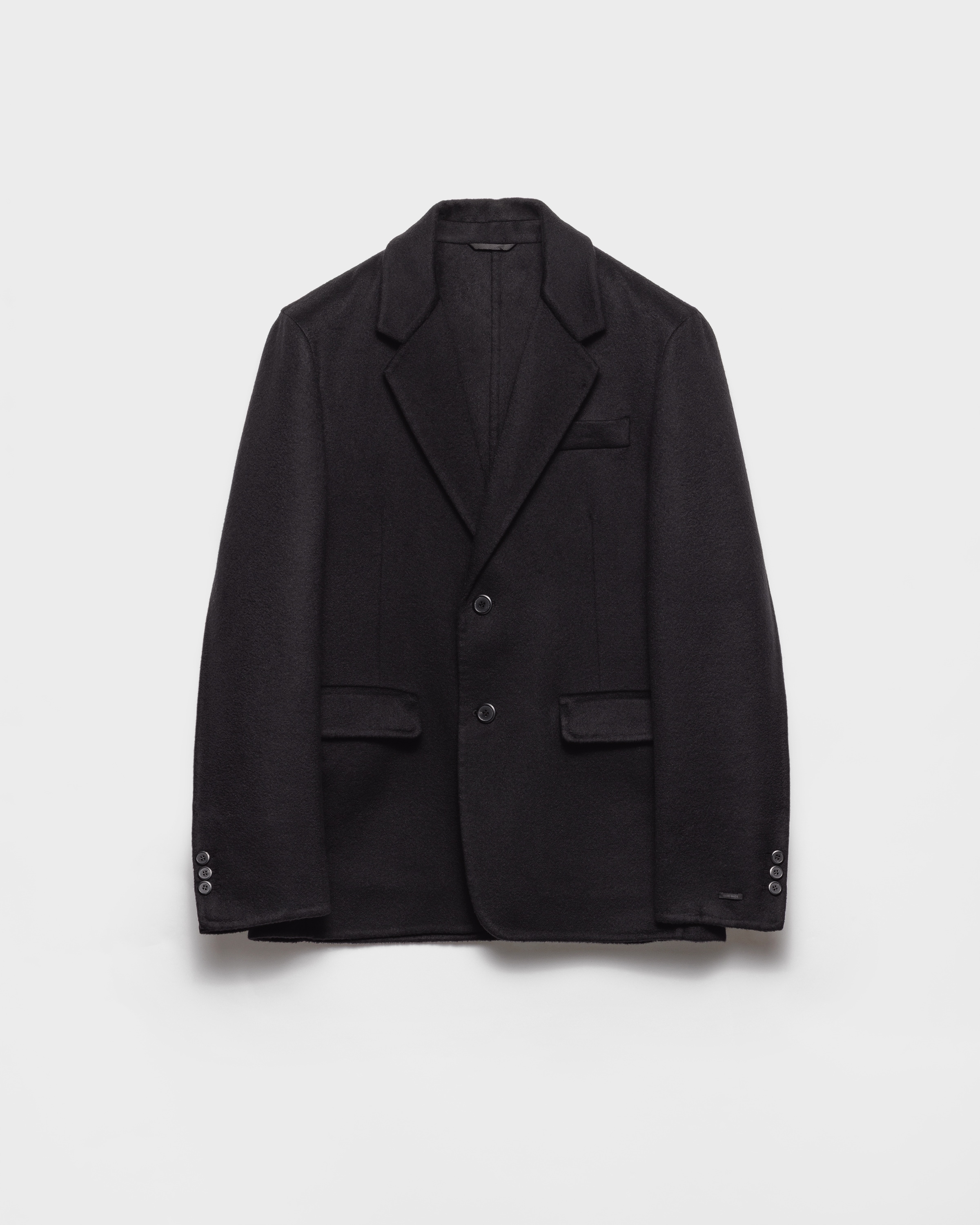Prada Single-breasted Cashmere Jacket, Man, Black, Size 44R