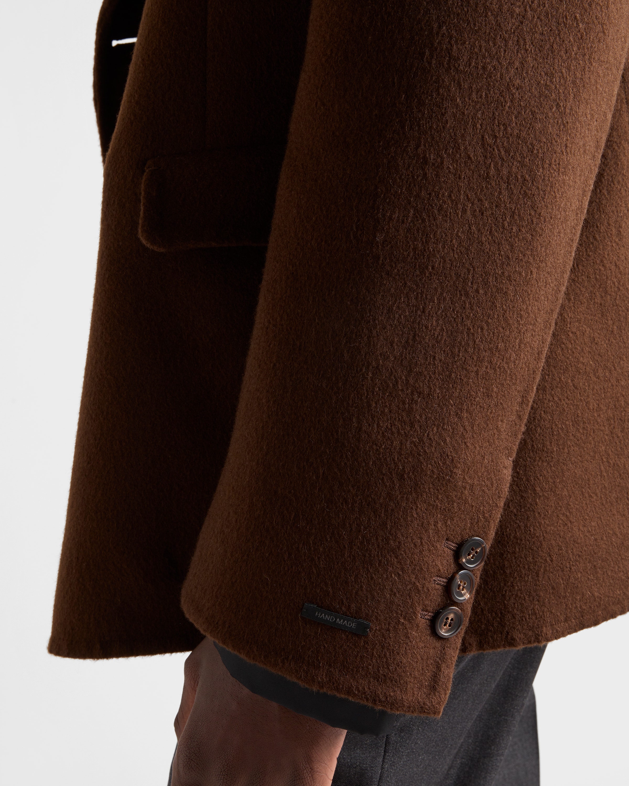 Double-breasted cashmere jacket