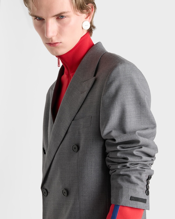 Double-breasted wool jacket - Grey Double-breasted wool jacket - Grey