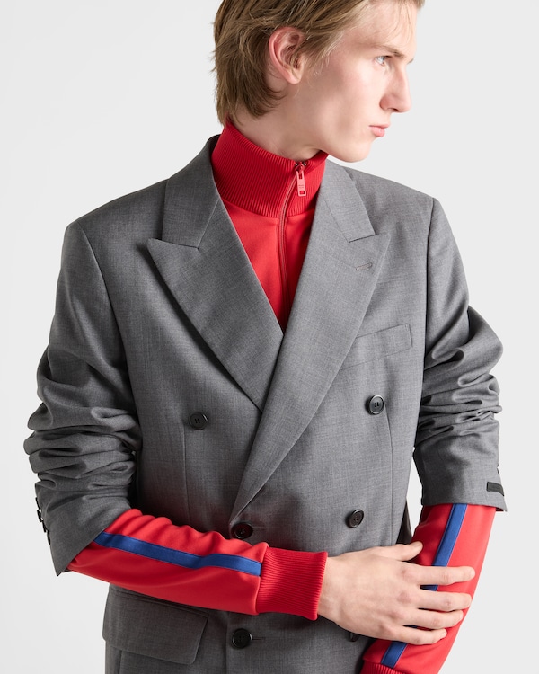 Double-breasted wool jacket - Grey Double-breasted wool jacket - Grey