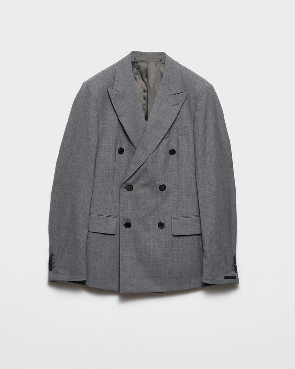 Double-breasted wool jacket - Grey Double-breasted wool jacket - Grey