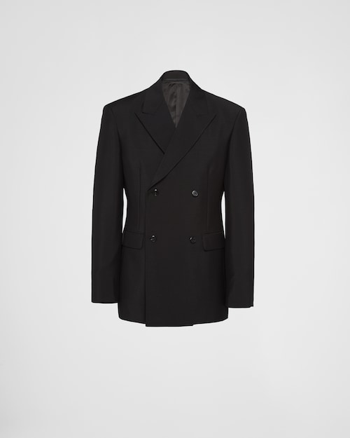 Prada Double-breasted mohair wool jacket 1