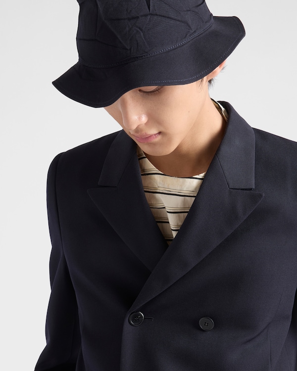Veste croisée en laine - Bleu Veste croisée en laine - Bleu