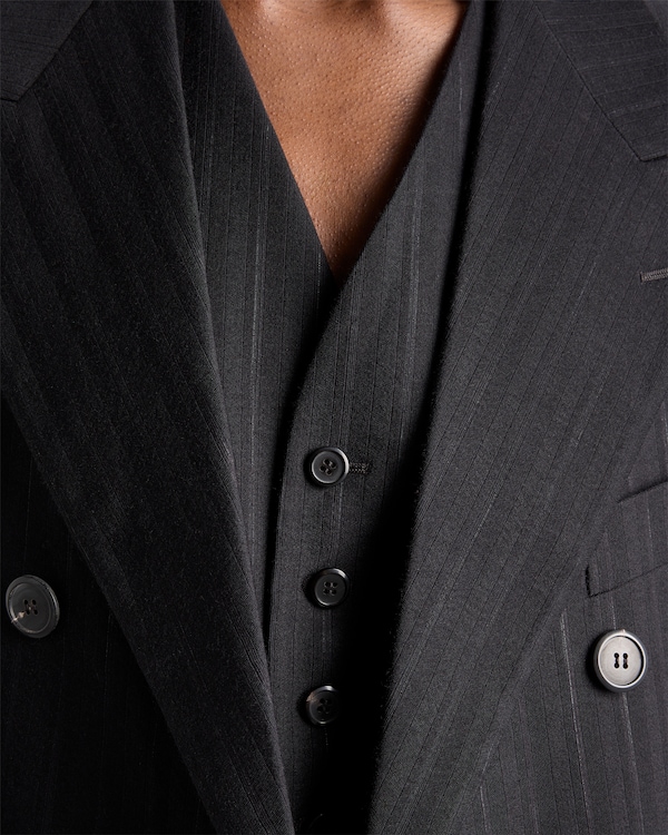 Single-breasted wool blend vest Single-breasted wool blend vest