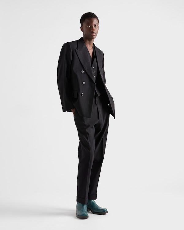 Single-breasted wool blend vest Single-breasted wool blend vest