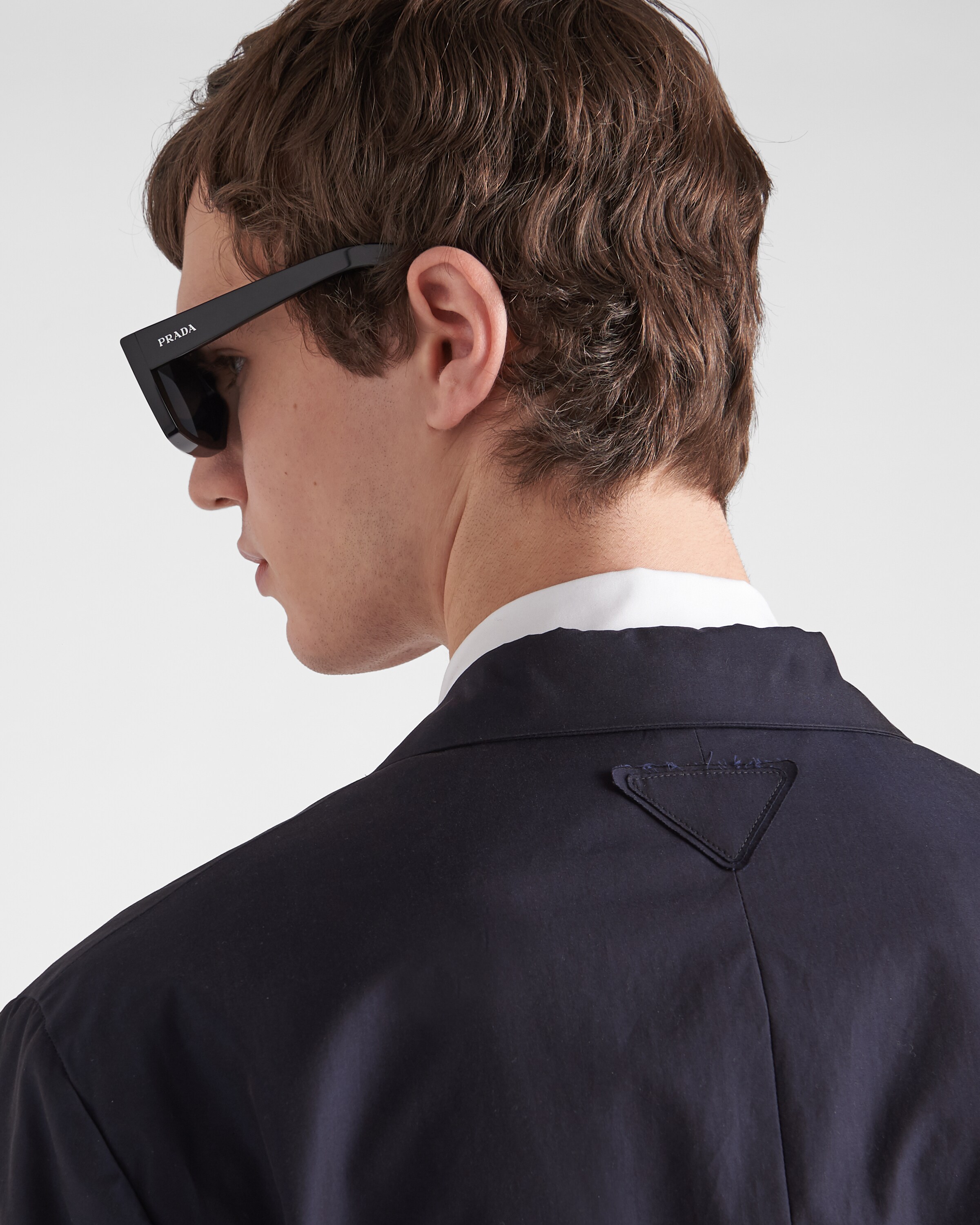 Prada جاكيت قطني بصف أزرار واحد 4