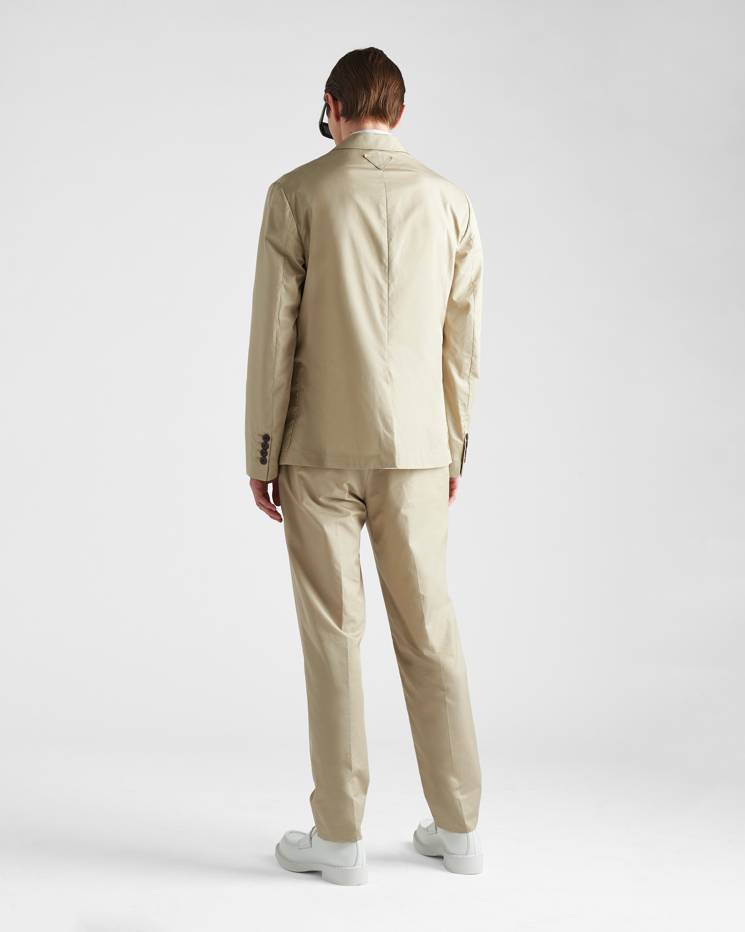 Prada جاكيت قطني بصف أزرار واحد 5