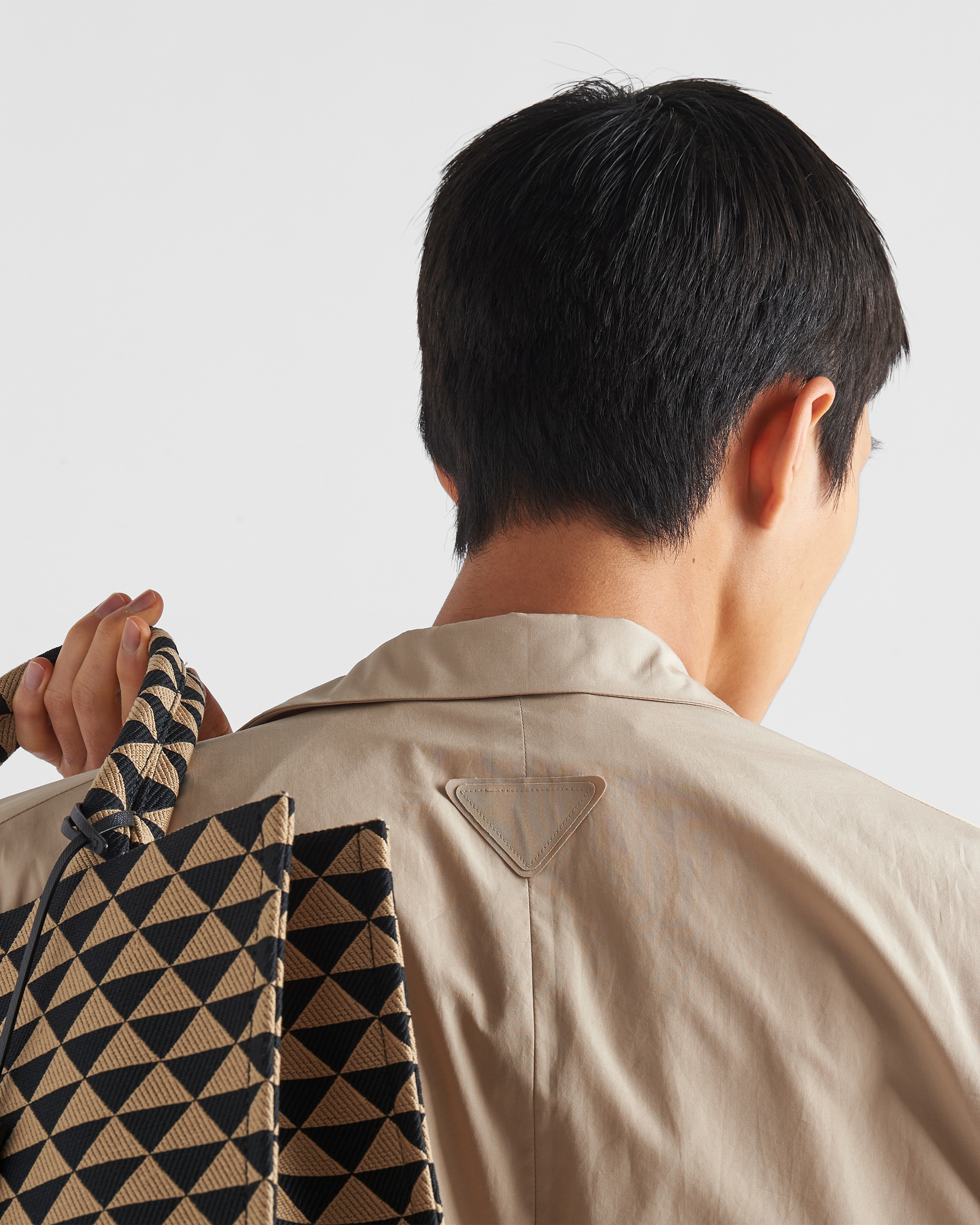 PRADA EINREIHIGE JACKE AUS BAUMWOLLE