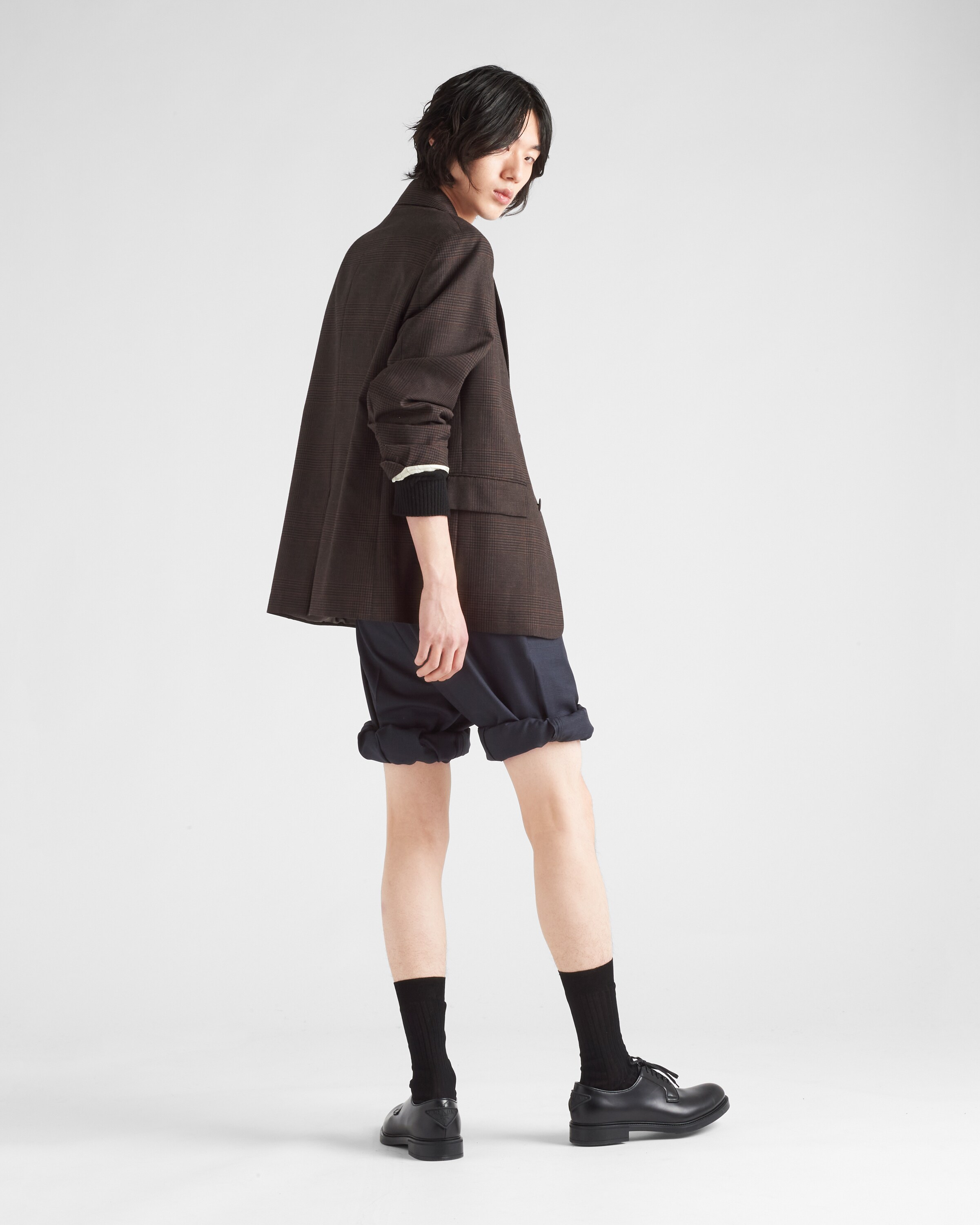 Prada جاكيت بصف أزرار واحد بنقشة أمير ويلز 5