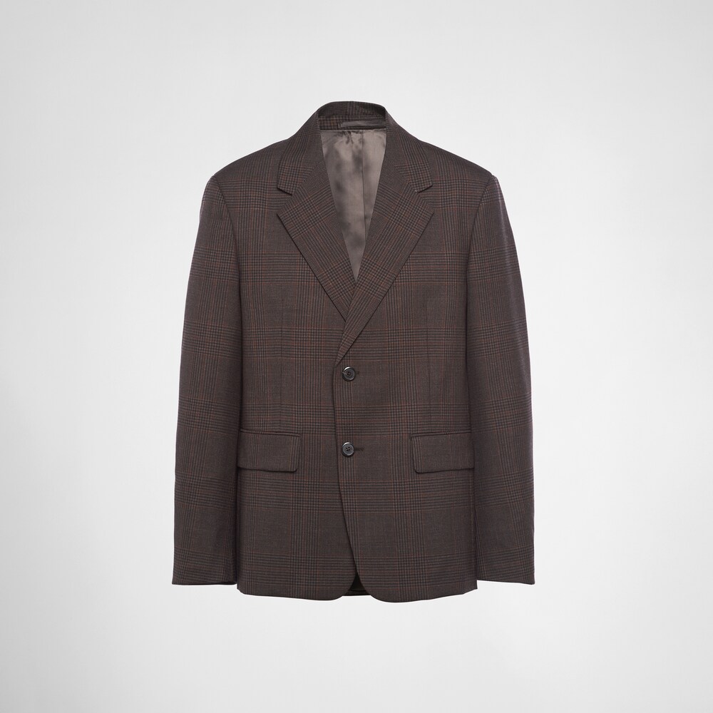 Prada Single-breasted Prince of Wales checked jacket 1
