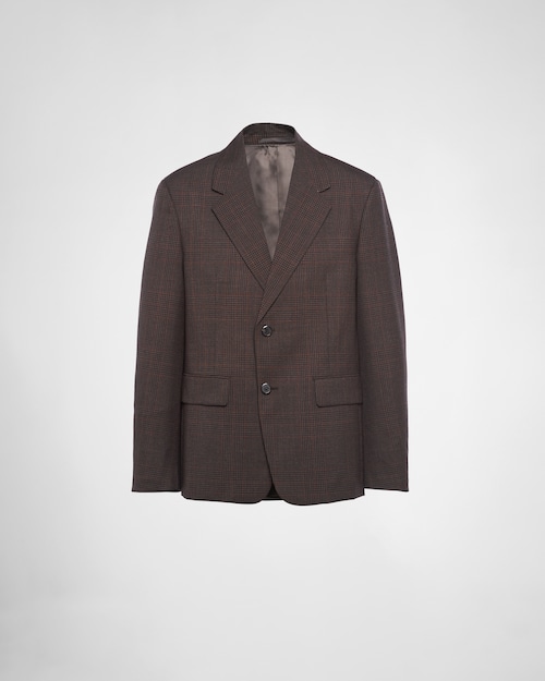 Prada Single-breasted Prince of Wales checked jacket 1