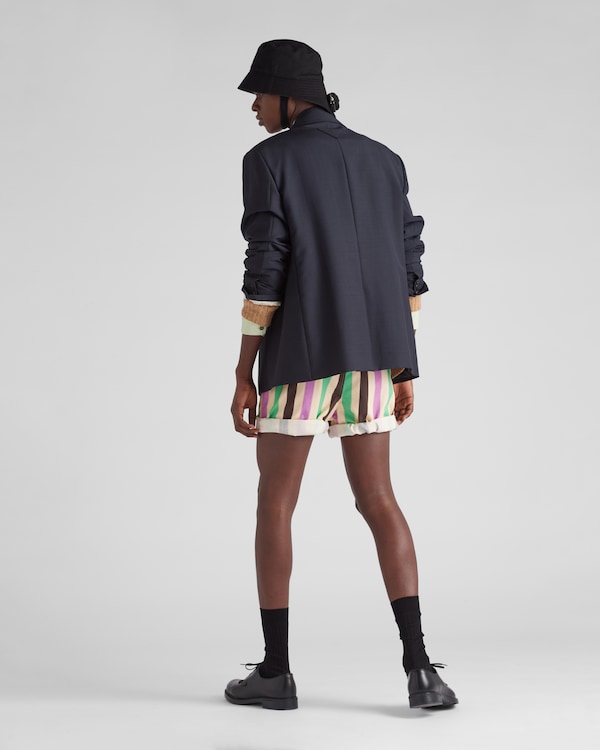 Veste droite en laine et mohair Veste droite en laine et mohair