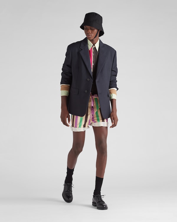 Veste droite en laine et mohair Veste droite en laine et mohair