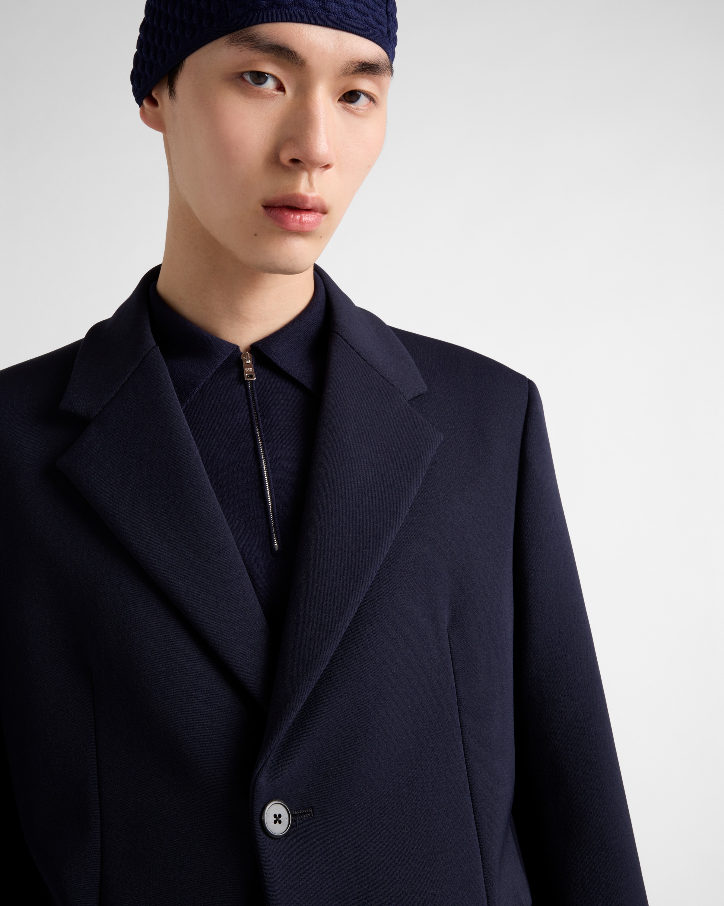 ジャケットその他 Prada Blue single-breasted wool coat Prada Midnight Blue Wool Blend Coat - Jackets - Compare