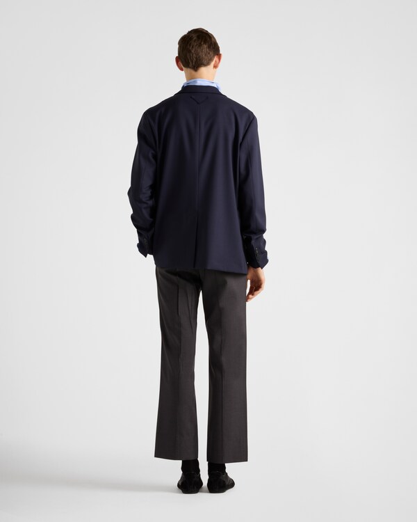 Single-breasted wool blend jacket Single-breasted wool blend jacket