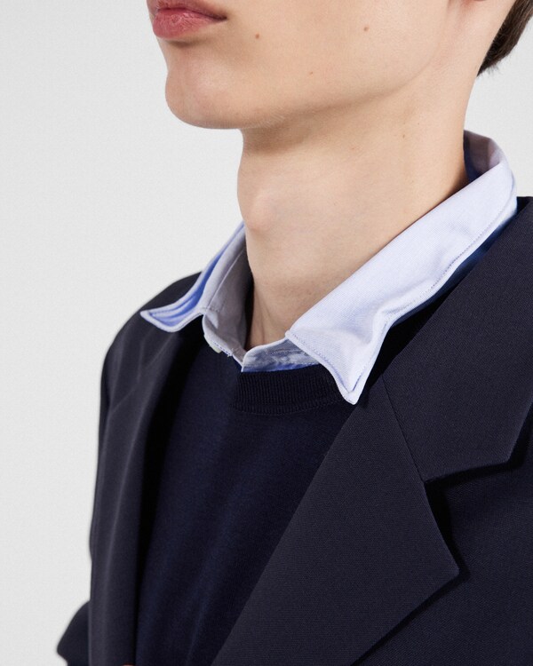 Single-breasted wool blend jacket Single-breasted wool blend jacket