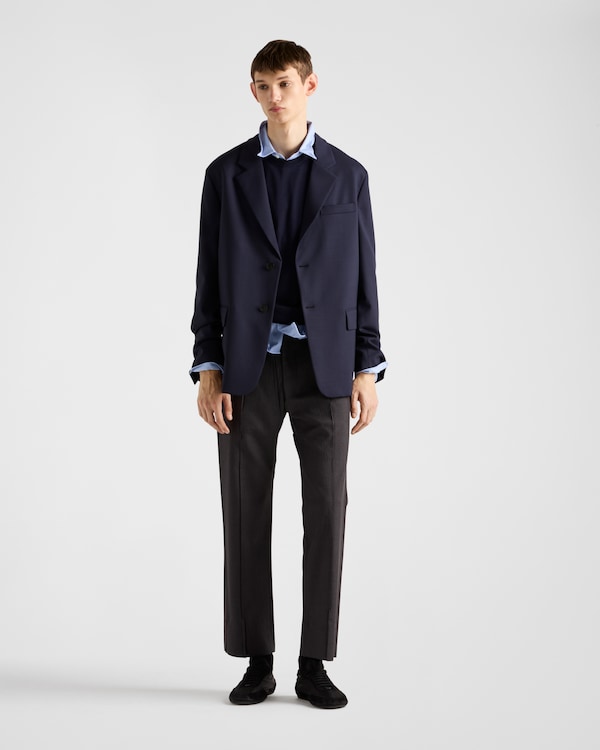 Single-breasted wool blend jacket Single-breasted wool blend jacket