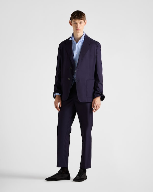 Veste droite en coton mélangé Veste droite en coton mélangé