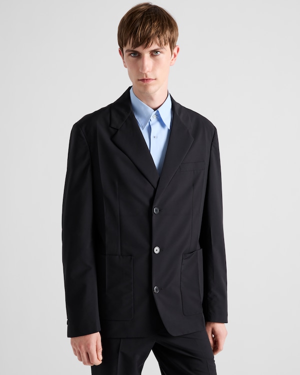 Single-breasted wool blend jacket Single-breasted wool blend jacket